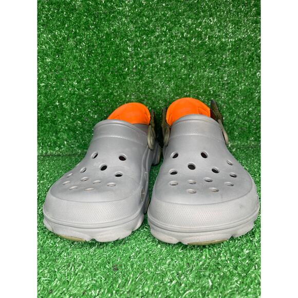 CROCS Men\'s Gray Sandals with Orange Highlights main image 4